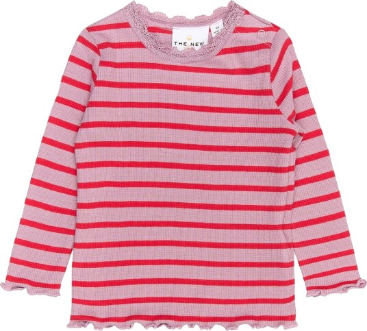 The New Siblings Genser - Rib - TnsBrie - Mauve Skygger Striped - The New - 74 - Genser Rosa Rød