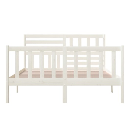 vidaXL Sengeramme hvit heltre 160x200 cm vidaXL Sengeramme hvit heltre 160x200 cm