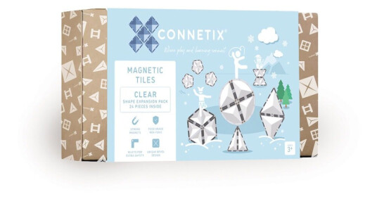 Connetix Clear Shape Expansion Pack 24 Pieces CT-C-00024-SH Connetix Clear Shape Expansion Pack 24 Pieces CT-C-00024-SH
