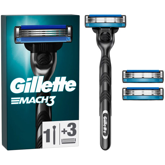 Gillette Mach3 barberhøvel inkl. 3 barberblad