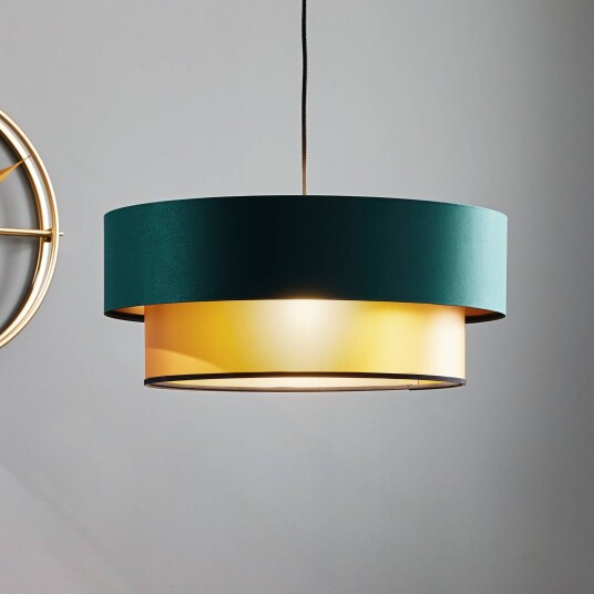 Maco Design Dorina hengende lampe grønn/gull Ø 50cm Maco Design Dorina hengende lampe grønn/gull Ø 50cm