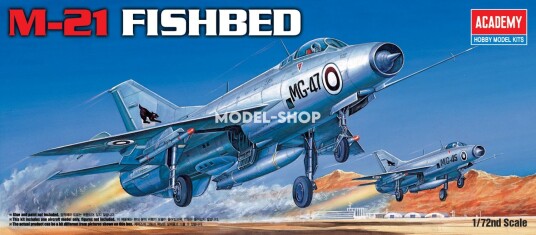 Academy MIG-21 Fishbed Modellfly Byggesett 1:72