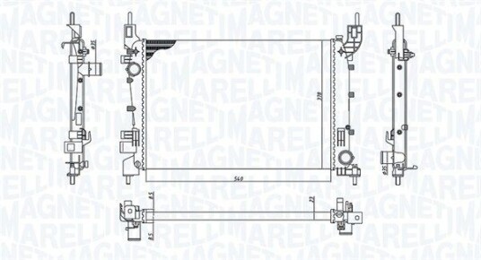 Radiator MAGNETI MARELLI 350213200400 Radiator MAGNETI MARELLI 350213200400