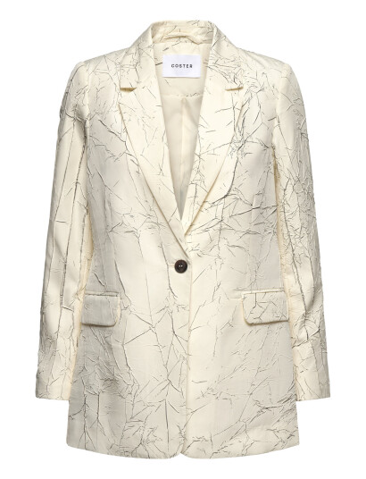 Coster Copenhagen Crinkled Blazer - Cream - 36
