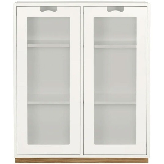 Asplund Snow E Vitrineskap 30 cm Hvit / Eik