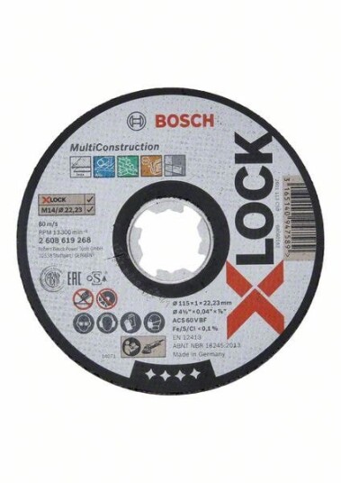 Bosch X-lock Multi Material 115 X 1 X 22,23 Rett Skjæring