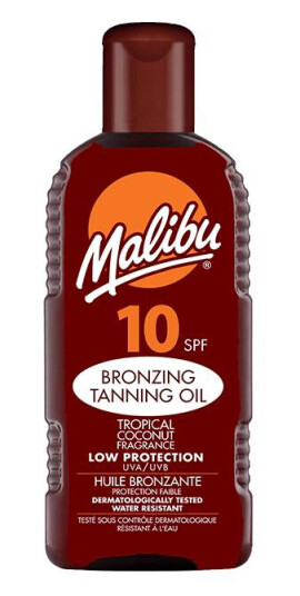 Malibu Bronzing Tanning Oil SPF10 200ml - Kokosnøttduft med UVA/UVB-beskyttelse Malibu Bronzing Tanning Oil SPF10 200ml - Kokosnøttduft med UVA/UVB-beskyttelse