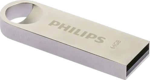 Philips Usb 2.0 64Gb Moon Vintage Silver Philips Usb 2.0 64Gb Moon Vintage Silver
