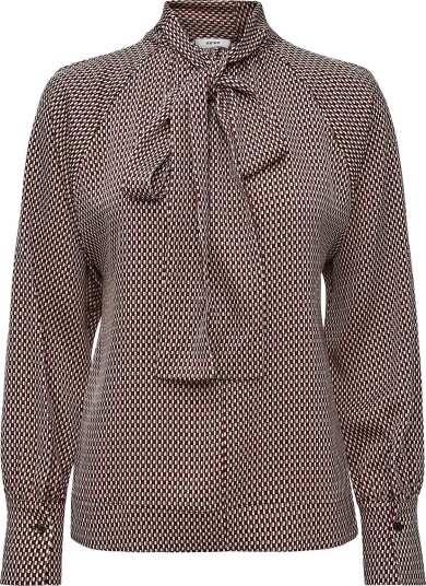 Reiss Eden High Neck Printed Blouse RED 44 Reiss Eden High Neck Printed Blouse RED 44