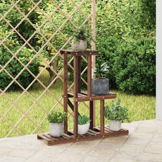 vidaXL Blomsterstativ 81x25x75,5 cm heltre gran