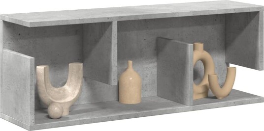 Veggskap 80x20x30 cm betonggrå konstruert tre