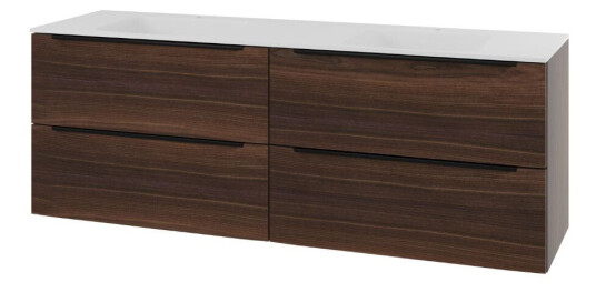 Linn Bad Mari D45cm Servantskap Valnøtt / 160cm Dobbel LB-120816D