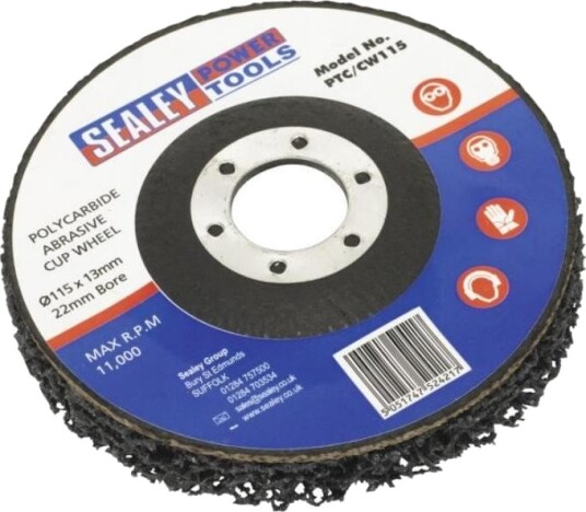 SEALEY PTC/CW115 Slipeskive, vinkelsliper