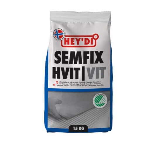 Heydi Flislim Heydi Semfix 15kg Hvitt Sementbasert