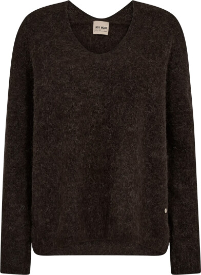 MOS MOSH Mmthora V Neck Knit Brown XS