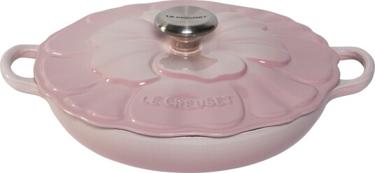 Le Creuset Signature Blomst St??pejernsgryte 26 cm ??? Shell Pink