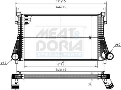 MEAT & DORIA 995182 Intercooler