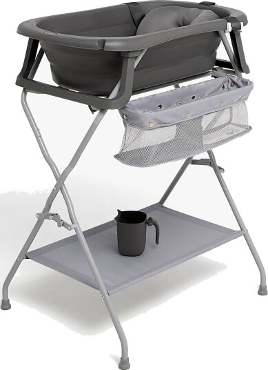 Beemoo CARE Assist Badebalje Inkl. Badestøtte Badestativ & Skyllekanne Deep Grey