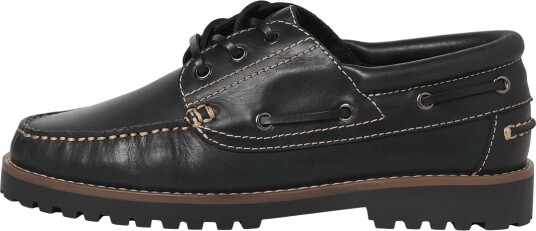 Jack & Jones Jfwbrooklyn Leather Boat Shoe Ln BLACK 46
