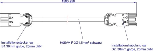 BACHMANN Gst18 Power Extension 1.5 M 1 BACHMANN Gst18 Power Extension 1.5 M 1