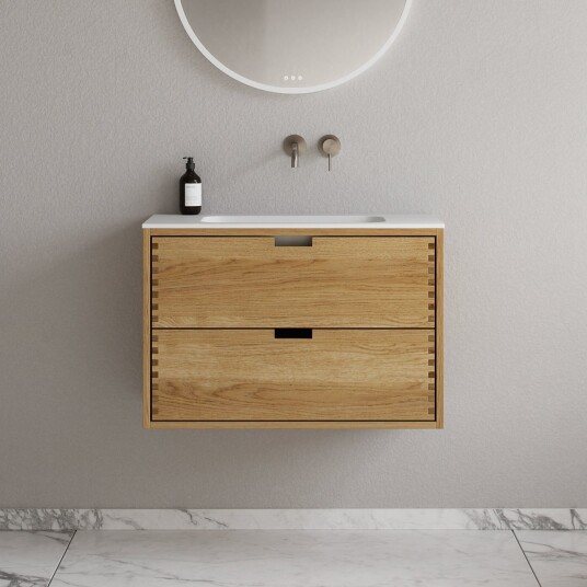 CPH Tapwork Soft 80 MKIII fingertappede skap i naturlig eik inkl. Mathvid SolidTec® vask