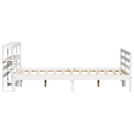 Sengeramme uten madrass hvit 135x190 cm heltre furu 3305817