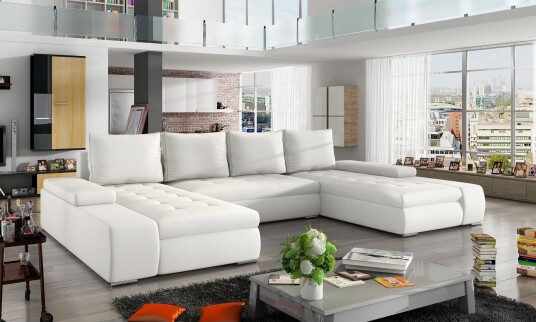 Jurtiga Sovesofa med Dobbeldivan Hvit