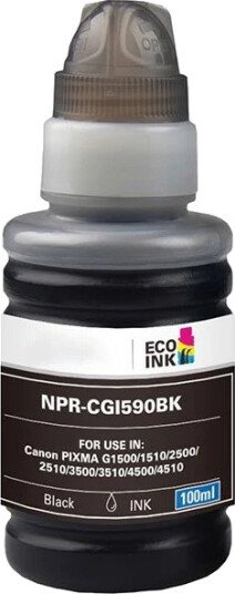 TB Blekkpatron GI-590 Sort (140ml), erstatter Canon GI-590BK/1603C001