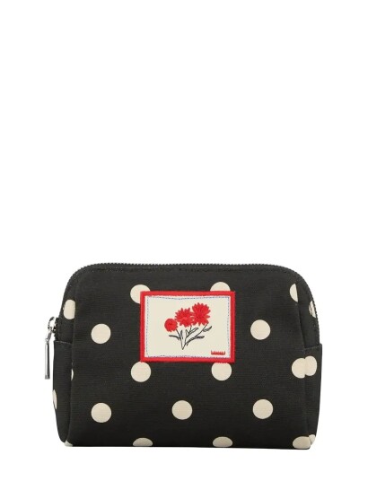 Becksöndergaard Polka Canvas Pouch Bag Black 18X 13CM Becksöndergaard Polka Canvas Pouch Bag Black 18X 13CM