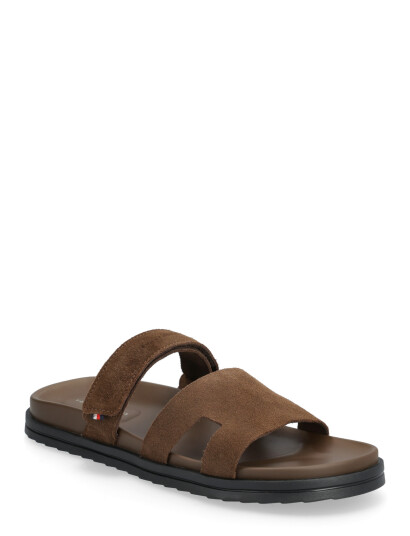 Tommy Hilfiger Adjustable Premium Suede Sandal Brown 41