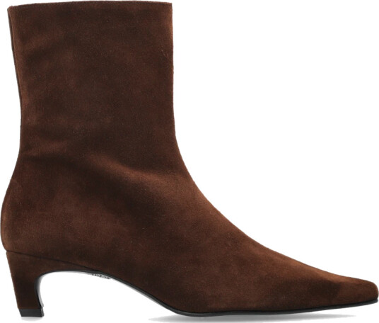 ALOHAS Ambar Suede Brown Leather Ankle Boots Brown 36