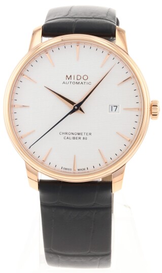 Mido Herreklokke M027.408.36.031.00 Baroncelli Sølvfarget/Lær Ø40