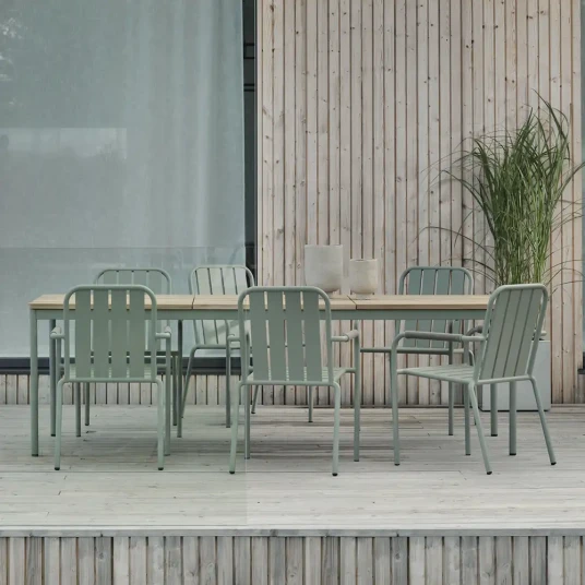 Brafab Nox spisebord 90 x 240 cm grønn/teak Brafab