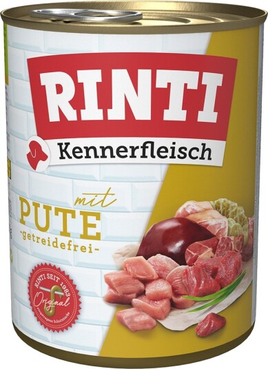 Rinti Våtfôr Kennerfleisch Kalkun 24 X 800 G Rinti Våtfôr Kennerfleisch Kalkun 24 X 800 G