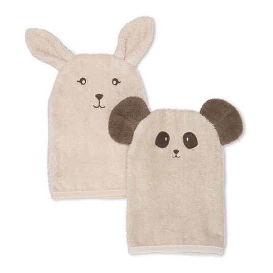 That"s Mine Michi Wash Cloth 2 pcs Bunny & Panda