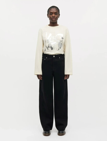 Mads Nørgaard Dyed Denim Christel Jeans - Black - 34