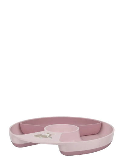 Mepal Børnetallerken Med Opdeling Mio Fairy Garden - Pink - 20X20X2.7CM