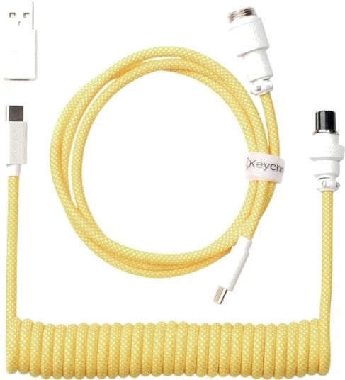 Keychron Custom Coiled Aviator 8K USB kabel gul Keychron Custom Coiled Aviator 8K USB kabel gul