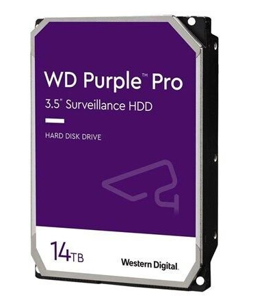 WD Purple Pro 14TB Harddisk for Overvåkning 3.5" SATA 6Gb/s 7200 rpm