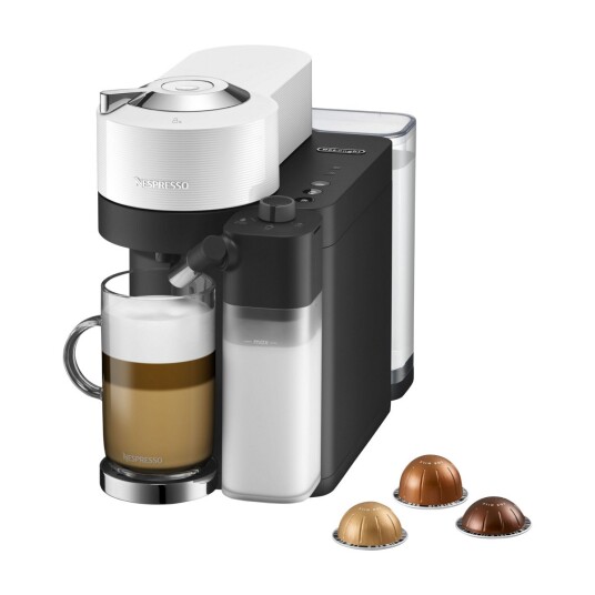 Nespresso Vertuo Lattissima kapselmaskin, matt white & glossy