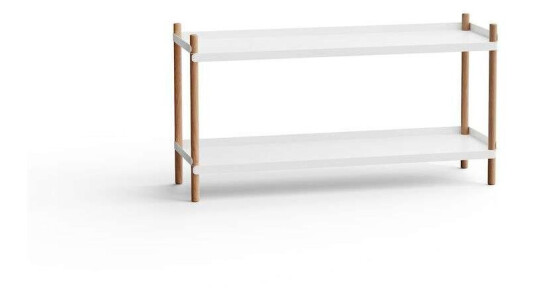 NINE - Bolt Shelving 1000 2 Shelves White NINE NINE - Bolt Shelving 1000 2 Shelves White NINE
