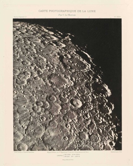 Poster Carte Photographique de la Lune