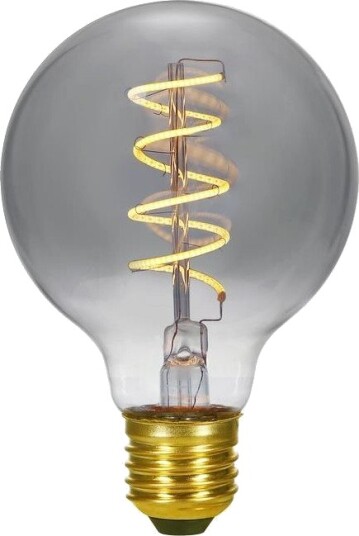 Spl E27 4,5W dimbar LED globepære G95 røgfarvet glass 2200K Dimbar : Dimbar Kulør : Ekstra varm Spl E27 4,5W dimbar LED globepære G95 røgfarvet glass 2200K Dimbar : Dimbar Kulør : Ekstra varm