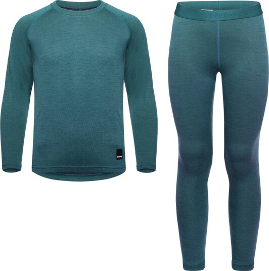 Urberg Juniors' Selje Merino-Bamboo Set Mediterranea/Blue Nights 122/128