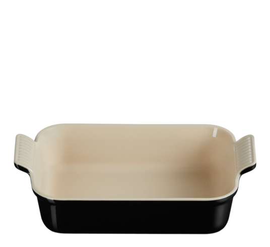 Le Creuset Heritage rektangulært fat 26x19 cm black
