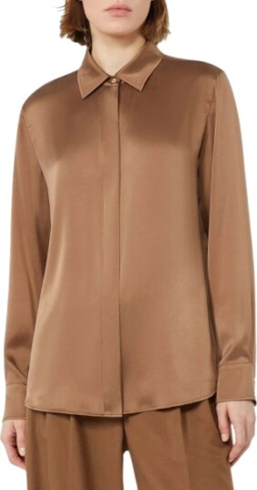 Max Mara Studio Dame Bluser & Skjorter Brun S,