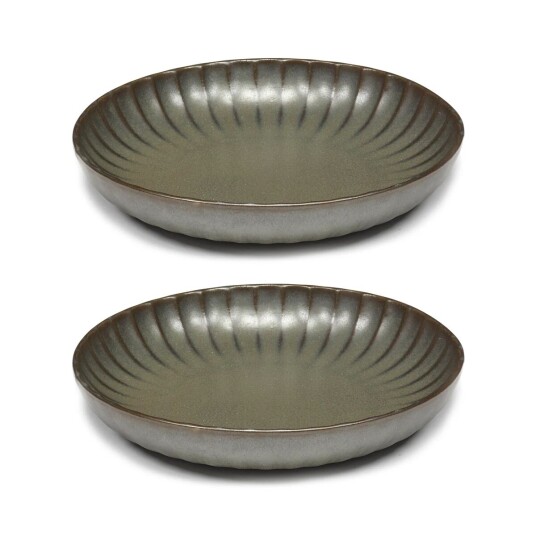 Serax Inku high tallerken M Ø21 cm 2pakn. Green
