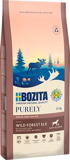 Purely Tørrfôr Puppy Bozita Dog Grain Free Elg & Junior 2 X 11 kg Purely Tørrfôr Puppy Bozita Dog Grain Free Elg & Junior 2 X 11 kg