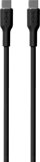 PURO ICON SOFT Cable USB-C to USB-C, 1.5m, black