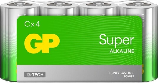 GP Batteries GP Super Alkaline C batteri, 14A/LR14, 4-pakning